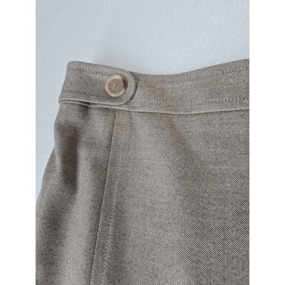 Akris Punto Womens Gray Taupe Tan Skirt Size 12 Flared Professional - Picture 6 of 10